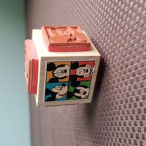 Mickey Faces Rubber Stamper Cube•4 Images On 1 Block•Rubber Stampede•Walt Disney